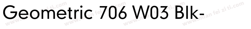 Geometric 706 W03 Blk字体转换